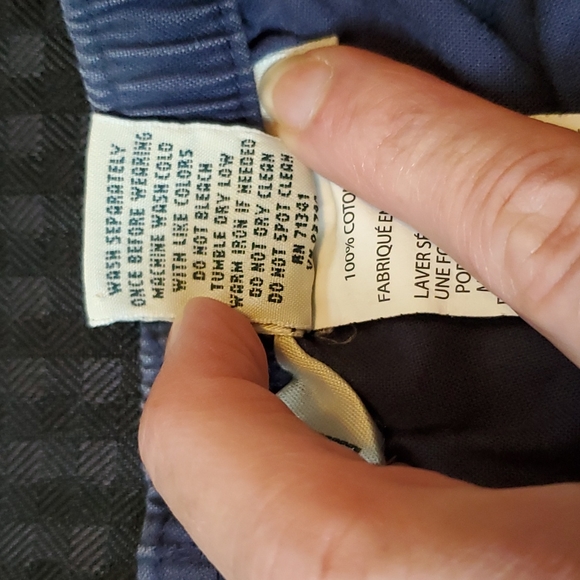 L.L. Bean, navy blue, elastic waist, drawstring, shorts, size large - Picture 3 of 9